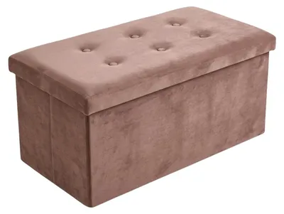 Produktbild von Rechteckiger Velours-Puff mit Stauraum, klappbar, 76 x 38 x 38 cm