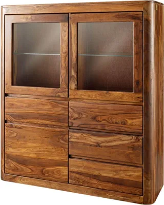 Image de MASSIVMOEBEL24 | Buffet 128x40 Palissandre ciré Noisette TORONTO #203