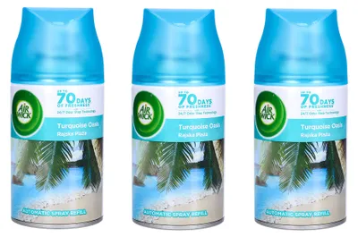 Image de 3x Air Wick Diffuseur de parfum 250ml Paradise Beach | Le parfum du bois flotté, de l'eau de mer salée et de la brise chaude des Caraïbes