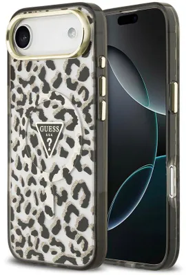 Obrázek produktu pro Pouzdro Guess iPhone 17 Air Backcover – Magsafe – Leopard Glitter Edition – černé