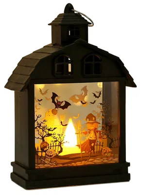 Produktbild von Batteriebetriebene Laterne, Außenkerze, Halloween-Geist mit Laterne, Halloween-Dekoration, Halloween-Nachtlicht