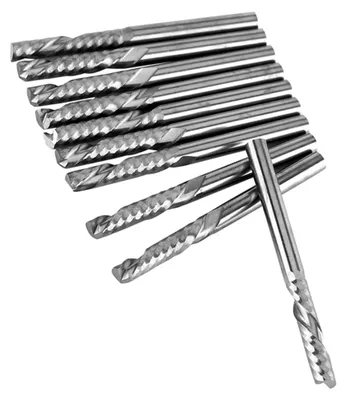 Produktbild von 10 Stück Einzelflöten-Schaftfräser, CNC-Werkzeug-Bits, 3, 175 Mm Durchmesser, 22 Mm Schneidkantenlänge