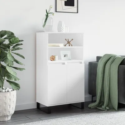 Produktbild von vidaXL Highboard Weiß 60x36x110 cm Holzwerkstoff