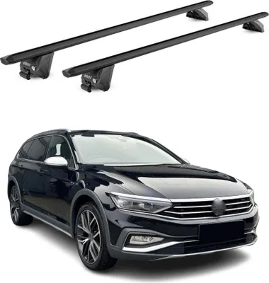 Image de Barres de toit transversales pour VW Passat Alltrack SW B8 2015-2025 Noir 2x ABE