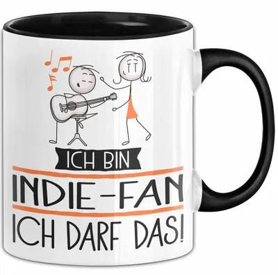 Produktbild von Geschenk für Indie-Fan Tasse Lustige Geschenkidee Geburtstag Ich Bin Indie-Fan Ich Darf Das (Schwarz)