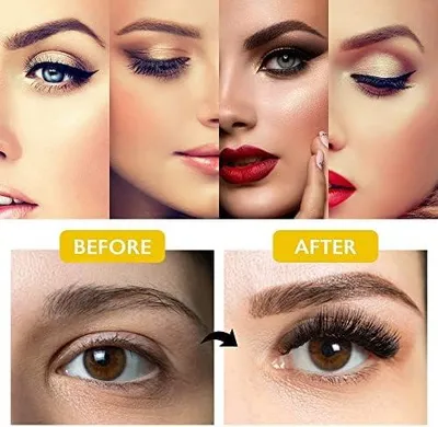 Produktbild von Magnetische Wimpern, 4 Paar, natürlicher 3D-Look, wiederverwendbar, mit Zange und ohne Eyeliner