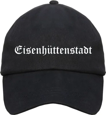 Produktbild von Eisenhüttenstadt Cappy - Altdeutsch bedruckt - Schirmmütze Cap  Einheitsgröße Schwarz