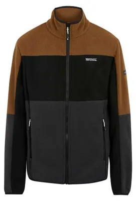 Produktbild von Regatta - "Ormont" Fleece-Oberteil für Herren RG13026 (XXL) (Nussbraun/Schwarz/Asche)