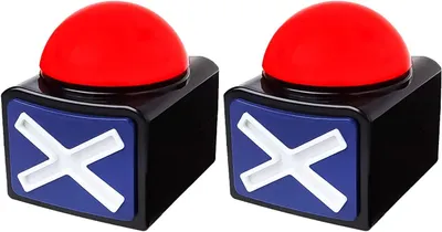 Productafbeelding van Game antwoord buzzer met geluid -Game show buzzer- - Set van 2 - Buzzer met Lichten en Quiz Got Talent Familie