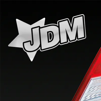 Produktbild von Auto Aufkleber JDM Stern Tuning Star 12x7 cm Silber Sticker Heckscheibenaufkleber