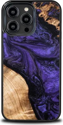 Immagine prodotto di Custodia in legno per iPhone 15 Pro Max, Bewood Unique Violet
