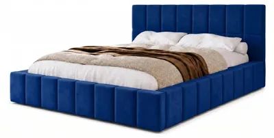 Produktbild von Polsterbett 180x200 mit Bettkasten - Bett Dunkelblau MARPUR