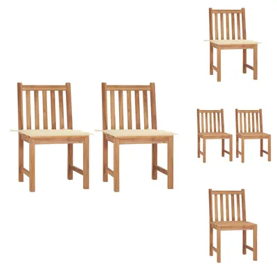 Produktbild von vidaXL Gartenstühle 2 Stk. mit Kissen Massivholz Teak -  Gartenstühle