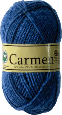 50g Strickgarn Carmen 52% Schurwolle Wolle Garn Strickwolle blau