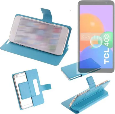 Produktbild von K-S-Trade Schutzhülle Handyhülle kompatibel mit TCL 403 Flip cover Handy case Smartphone Klapphülle blau