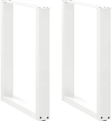 Obrázek produktu pro Nohy k jídelnímu stolu ve tvaru U, 2 ks, bílé, 70 x (72-73) cm, ocel