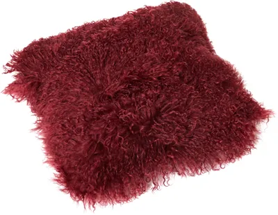 Produktbild von Tibetlamm Kissen Kissenbezug (ohne Inlet) JAY23 Dunkel Bordeaux 30x30cm