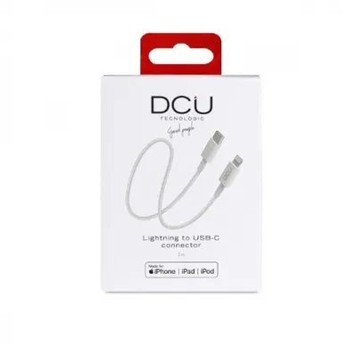 Image de Câble de connexion USB-C vers Lightning iPhone DCU blanc 1 m