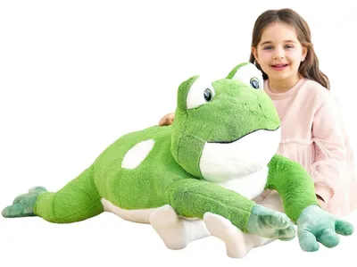 Produktbild von Großes Frosch Kuscheltier 78cm Plüschtier Riesiges Stofftier Weich Geschenk für Kinder