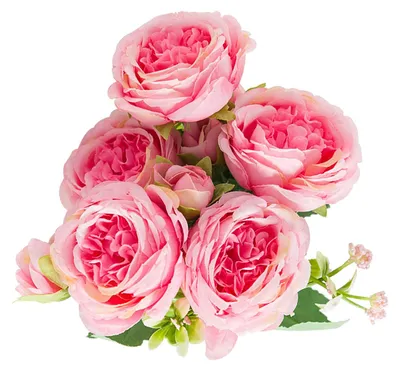 Künstliche Pfingstrosen 2 Sträuße, rosa, Seidenblumen, 30 cm