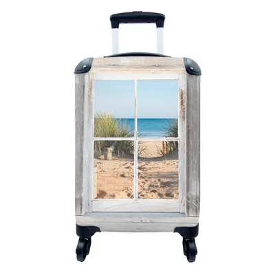 Produktbild von MuchoWow® Koffer Handgepäck Trolley Rollkoffer Kleine Reisekoffer mit 4 Rollen - Aussicht - Strand - Meer - Cabin Size < 55x40x23 cm & 55x40x20 cm - Fotokoffer - Kabinenkoffer - Boardgepäck - Reise-Box - Reisekoffer - Reisegepäck - Koffer mit Bild - Trolley für Kinder