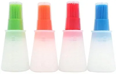 Obrázek produktu pro Silikonové štětce na omáčky – štětce na pokapávání – v barvách – sada 4 kusů – vhodné pro marinády – odolné vůči sušení v sušičce