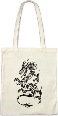 Produktbild von Urban Backwoods Tribal Chinese Dragon I, Stofftasche, Farbe: Beige