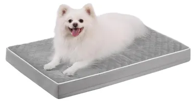 Image de Lit orthopédique pour chien, taille moyenne, 88x55x7 cm, couleur gris