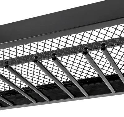Immagine prodotto di Scaffale per bottiglie, lunghezza 100 cm, capacità massima di carico 50 kg, barra regolabile da 35 a 55 cm, materiale: ferro nero, 9 ripiani per bicchieri