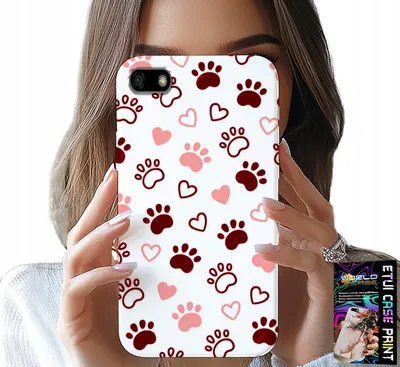 Immagine prodotto di Custodia Per Huawei Y5 2018 - Zampe Di Cane Su Sfondo Bianco, Cane, Gatto, Orso