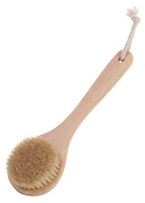 Gemüsebürste mit langem Griff, 20 x 8 cm, Wildschweinborsten