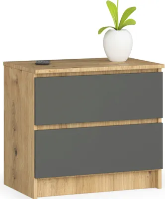 Produktbild von AKORD Furniture Factory OP0LK-6ARTSZA001, Eiche, 2 Schublade(n), Matt, 16 mm, 51 cm, 400 mm