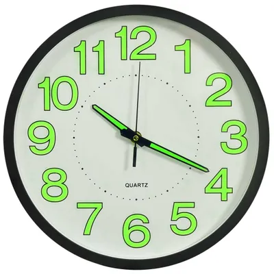 Obrázok produktu pre Svietiace nástenné hodiny čierne 30 cm