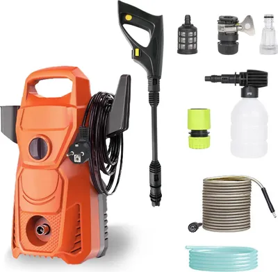 Image de Nettoyeur haute pression, puissance 1500W, buse réglable, orange