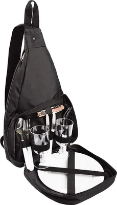 Produktbild von BRUBAKER Picknickrucksack Picknicktasche mit Kühlach für 2 Personen Schwarz