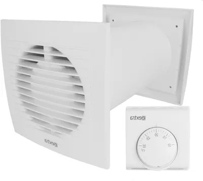 Produktbild von Wärmeverteiler Lüfter Ventilator Ab- Zuluft Thermostat Wärmelüfter Warmluft Wand Ø 100 mm 200 mm