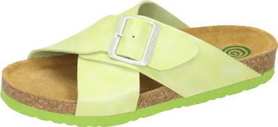 Produktbild von Dr. Brinkmann Damen Pantolette Neon Leuchtfarbe Kreuzriemen Schnalle 700340, Größe:37 EU, Farbe:Grün