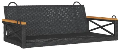Obrázok produktu pre vidaXL Závesná lavica čierna 109x62x40 cm polyratan