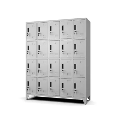 Produktbild von Metallschrank Abschließbar 20 Spinde Umkleideschrank Stahl 172x136x45 cm