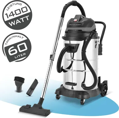 Image de STAHLWERK VCL-1400 ST Aspirateur eau et poussière 1400 W Aspirateur industriel avec 60 L