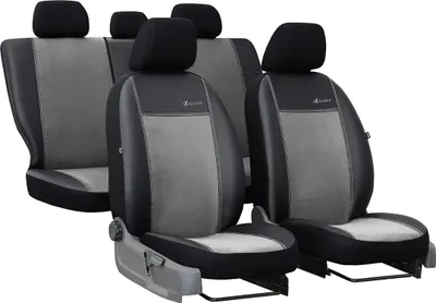 Produktbild von Autositzbezüge Universal Schonbezüge für Auto Exclusive Alkantara, hellgrau