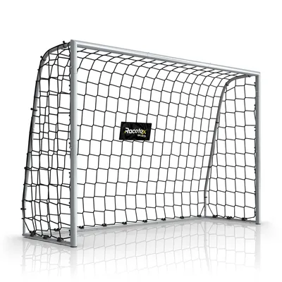 Produktbild von Racetex Fussballtore für garten Kinder [WETTERFEST] - Fußballtor Kinder & Erwachsene mit stabilem Metallrahmen, Erdankern – Robustes Netz 180 x 120 cm
