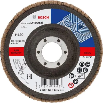 Produktbild von Fächerschleifscheibe X431 Standard for Metal, gewinkelt, 115 mm, 22,23 mm, 120