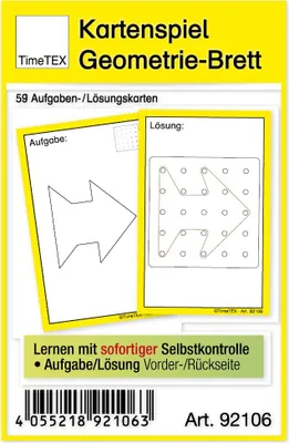Produktbild von TimeTEX Kartenspiel "Geometrie-Brett", 60-tlg.