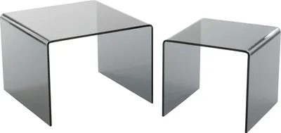 Produktbild von 2-teiliges Satztisch-Set aus Glas