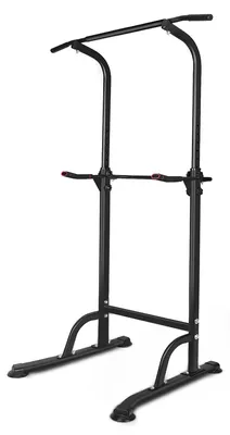Zdjęcie produktu dla Stacja treningowa Power Tower, regulowana wysokość 168,91–210,06 cm, wielofunkcyjna, maksymalne obciążenie 149 kg, wzmocniona konstrukcja ze stalowych rur, antypoślizgowe podkładki pod stopy