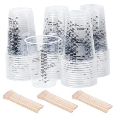 Image de Jeu de gobelets doseurs transparents, 50 pièces, capacité de 240 ml