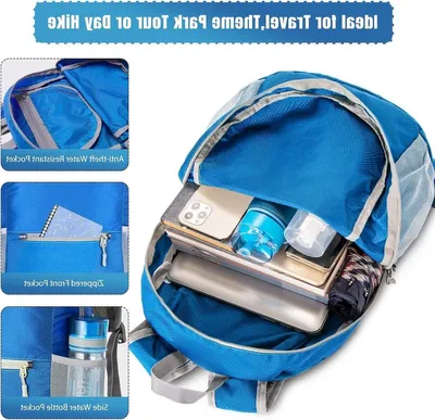 Leichtgewicht faltbarer Rucksack 20L, Ansicht 3 von 10