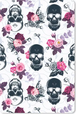 Produktbild von MuchoWow® Mauspad Mousepad Teens - Totenkopf - Rose - Muster 18x27 cm - Mousepads - Maus Mat - Pad - Mausunterlage