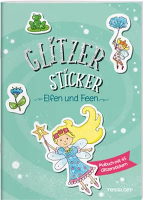 Produktbild von Glitzer Sticker Malbuch. Elfen und Feen